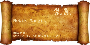 Nobik Margit névjegykártya